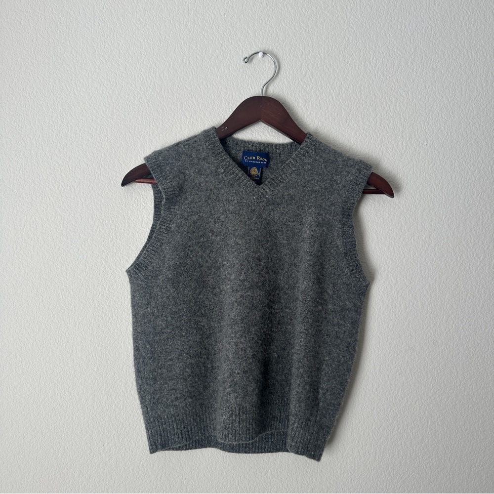 preshrunken club room 100% wool vest